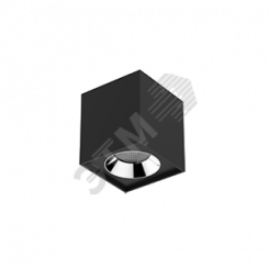 Светильник светодиодный ДПО-12Вт IP20 1300Лм 4000К DL-02 Cube черный матовый ВАРТОН