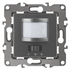 Датчик движения 2-проводной, 180-250В, 200Вт, Эра12, графит,12-4103-12