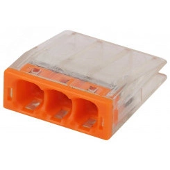 Клемма СМК компактная серии 203, 3 отверстия, 0,5-2,5 мм2 NO-224-23 ЭРА Клемма СМК компактная серии 203, 3 отверстия, 0,5-2,5 мм2 NO-224-23 ЭРА