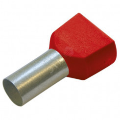 Гильза конечная для двух проводов 10/ 14 мм цвет красный (упак. 100 шт.)