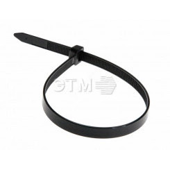 Хомут-стяжка кабельная нейлоновая 450x7,6 мм, черная, упаковка 100 шт