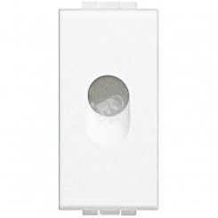 Заглушка с отверстием 9мм 1 модуль белая Заглушка с отверстием 9мм 1 модуль белая