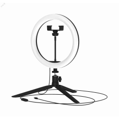 Светодиодный светильник кольцевой ДНБ-14ВТ, USB,  пульт управления в комплекте (3 цветовые          температуры),диаметр 16см, IP20 Gauss