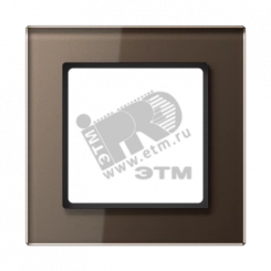 Рамка 1-я для горизонтальной/вертикальной установки  Серия- ACreation  Материал- стекло  Цвет- мокко