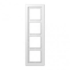 Рамка 4-я для горизонтальной/вертикальной установки  Серия- LS-Design  Материал- дуропласт  Цвет- белый
