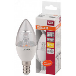 Лампа светодиодная LED 5.4Вт E14 LS CLB40 тепло-белый прозрачная свеча OSRAM