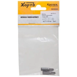 Биты односторонние сталь S2, РZ 3 х 25 мм 2 шт