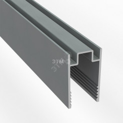 Короб профессиональный алюминиевый для одностороннего гибкого неона 8х16 мм, длина 1 метр