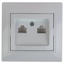 Розетка информационная 2xRJ45, СУ, Plano, алюминий 1-304-03 Intro ЭРА Розетка информационная 2xRJ45, СУ, Plano, алюминий 1-304-03 Intro ЭРА