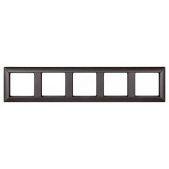Рамка 5-местная для вертикальной и горизонтальной установки. Серия- Eco Profi. Материал- термопласт. Цвет- антрацит (крашеный)