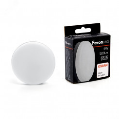 Лампа светодиодная LED 6вт GX53 белый таблетка Feron.PRO