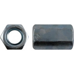 Гайка DIN6334 М10 удлиненная соединительная оцинкованная (50 шт)