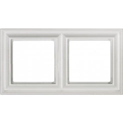 Рамка 2-местная для вертикальной и горизонтальной установки. Серия- Eco DECO. Материал- термопласт. Цвет- белый