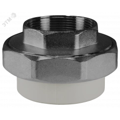 Муфта комб.разъём.(американка) с внутренней резьбой 32x1/2 (90/15) СЕРАЯ Муфта комб.разъём.(американка) с внутренней резьбой 32x1/2 (90/15) СЕРАЯ