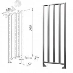 Ограждение полноростовое 820 мм нержавеющая сталь