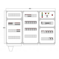 Щит управления электрообогревом DEVIBOX HR 18x2800 D850 (в комплекте с терморегулятором)