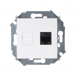Simon15 Розетка компьютерная RJ45 категория 5е AMP белый Simon15 Розетка компьютерная RJ45 категория 5е AMP белый