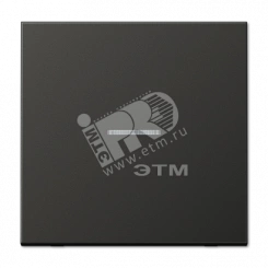 Клавиша 1-я для выключателей и кнопок  с окошком для подсветки. Серия LS990  Материал- металл  Цвет- антрацит