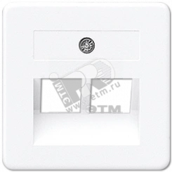 Крышка для сдвоенных телефонных UAE розеток  белая