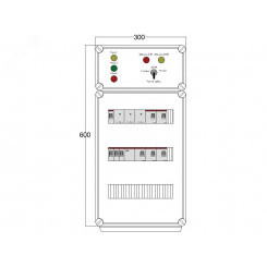 Щит управления электрообогревом DEVIBOX HR 5x1700 3хD330 (в комплекте с терморегулятором и датчиком температуры)