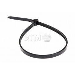 Хомут-стяжка кабельная нейлоновая 300x3,6 мм, черная, упаковка 100 шт