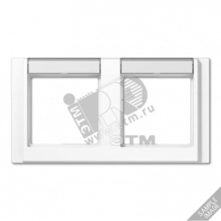 Рамка 3 поста с полем для надписи алюминий