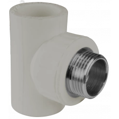 Тройник переходной с наружной резьбой 32х3/4х32 (30/10)  СЕРЫЙ