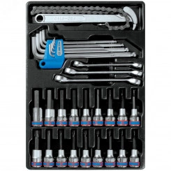 Набор торцевых насадок, шестигранники Г-образные и разрезные ключи, ложемент, 31 предмет Набор торцевых насадок, шестигранники Г-образные и разрезные ключи, ложемент, 31 предмет