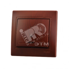 Мира Выключатель проходной с подсветкой вишня