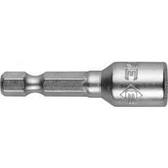 Биты ''Мастер'' с торцовой головкой, магнитные, Cr-V, тип хвостовика E 1/4'', 7х45мм, 2шт