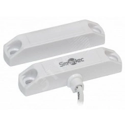 Датчик магнитоконтактный, НР, белый, накладной для деревянных дверей, зазор 25 мм