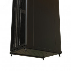 Шкаф напольный 19-дюймовый 42U 2055x600х600 мм ВхШхГ перед. и зад. распашные перфорированные двери 75%  черный  WR-TT-4266-DD-RAL9004