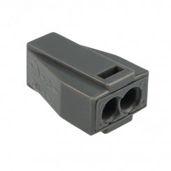 Экспресс-клемма с пастой СМК 773-302, 2-проводная до 2,5 кв мм, серая 100шт Экспресс-клемма с пастой СМК 773-302, 2-проводная до 2,5 кв мм, серая 100шт