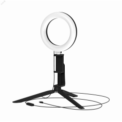 Светодиодный светильник кольцевой ДНБ-10ВТ, USB,  пульт управления в комплекте (3 цветовые          температуры),диаметр 16см, IP20 Gauss