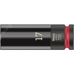 Головка торцевая ударная шестигранная 8790 C Wheel Impaktor DR 1/2 17 x 85 мм с пластиковой обоймой для защиты колёсного диска Головка торцевая ударная шестигранная 8790 C Wheel Impaktor DR 1/2 17 x 85 мм с пластиковой обоймой для защиты колёсного диска