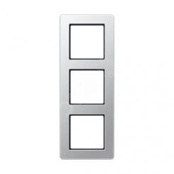 Рамка 3-я для горизонтальной/вертикальной установки  Серия- AFlow  Материал- термопласт. Цвет- алюминий