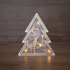 Деревянная домашняя фигурка с подсветкой Елочка 16х2х18 см Деревянная домашняя фигурка с подсветкой Елочка 16х2х18 см