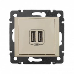 VALENA Розетка двойная USB слоновая кость VALENA Розетка двойная USB слоновая кость