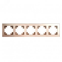 Рамка горизонтальная 5-местная, серия Катрин, шампань Рамка горизонтальная 5-местная, серия Катрин, шампань