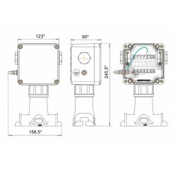 Коробка клеммная взрывозащищенная проходная КВП с пластиковой опорой. Для подключения от 1 до 3-х плоских греющих кабелей или от 1 до 2-х сигнальных кабелей ?3-6 мм, 2 отверстия под М25, клеммная колодка 5 модулей 10 мм2 123*245*90 Коробка клеммная взрывозащищенная проходная КВП с пластиковой опорой. Для подключения от 1 до 3-х плоских греющих кабелей или от 1 до 2-х сигнальных кабелей ?3-6 мм, 2 отверстия под М25, клеммная колодка 5 модулей 10 мм2 123*245*90