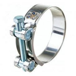 Хомут ленточный с болтом 175-187 W1 оцинкованная сталь 2.1 175-187/25 ГОСТ 28191-89