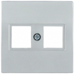 Накладка 2-ая компьютерная RJ45 Cat5e BOLERO серебряный Накладка 2-ая компьютерная RJ45 Cat5e BOLERO серебряный