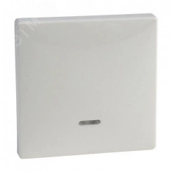 Клавиша с окошком для светоиндикатора белый