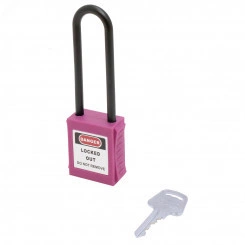 Замок безопасности навесной нейлоновая дужка BD-G38 Purple Замок безопасности навесной нейлоновая дужка BD-G38 Purple