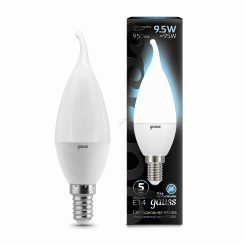 Лампа светодиодная LED 9.5 Вт 950 Лм 4100К белая Е14 Свеча на ветру Black Gauss