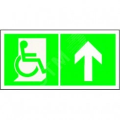 Пластина Напр. движения к эвакуац. выходу МГН прямо BL-2010B.E69