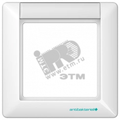 Рамка 1 пост с полем для надписи белая