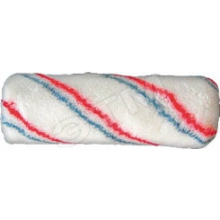 Ролик полиакриловый ''мини'' Профи, белый с серой и красной полосками, диаметр 15/35 мм, ворс 10 мм, 100 мм