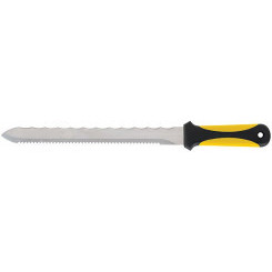 Нож для резки теплоизоляционных плит, двустороннее лезвие 240х27 мм, нерж.сталь, прорезиненная ручка