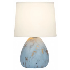 Настольная лампа Rivoli Damaris 7048-501 1 * Е14 40 Вт керамика серая с золотом с абажуром